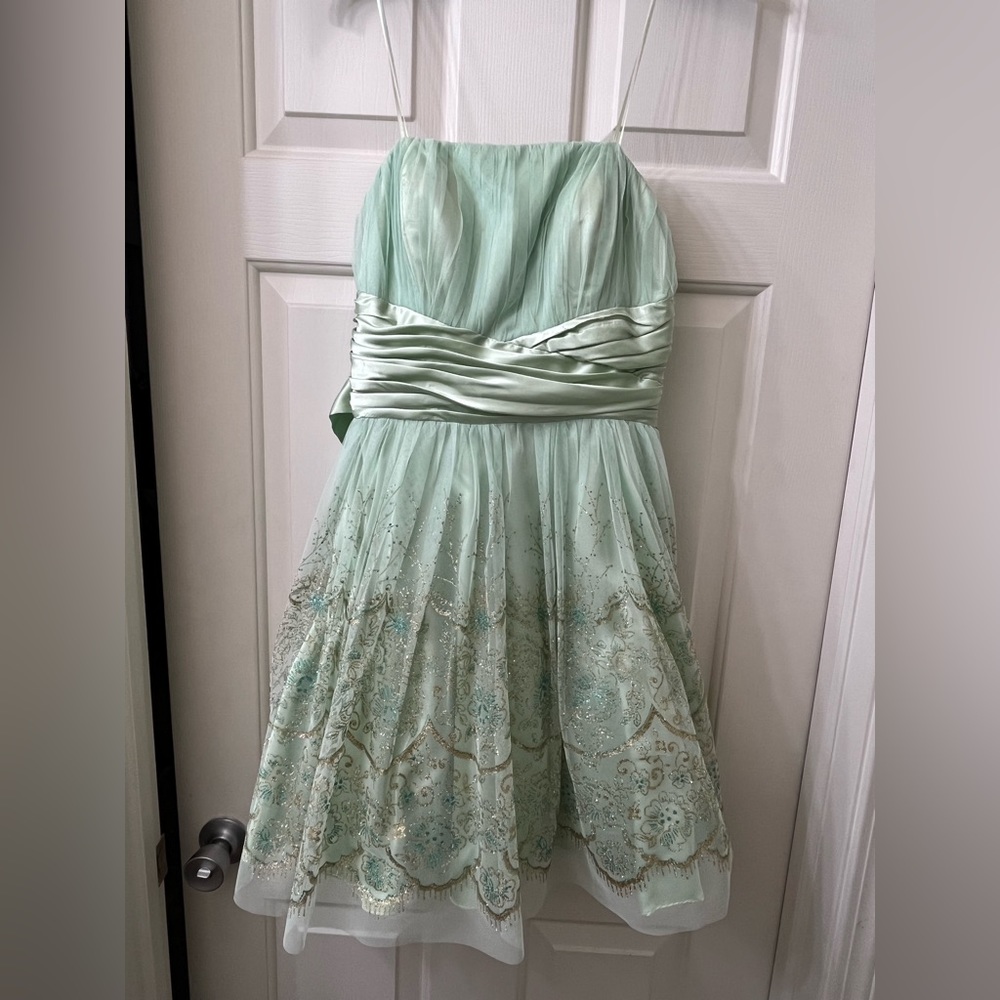 Mint green dress